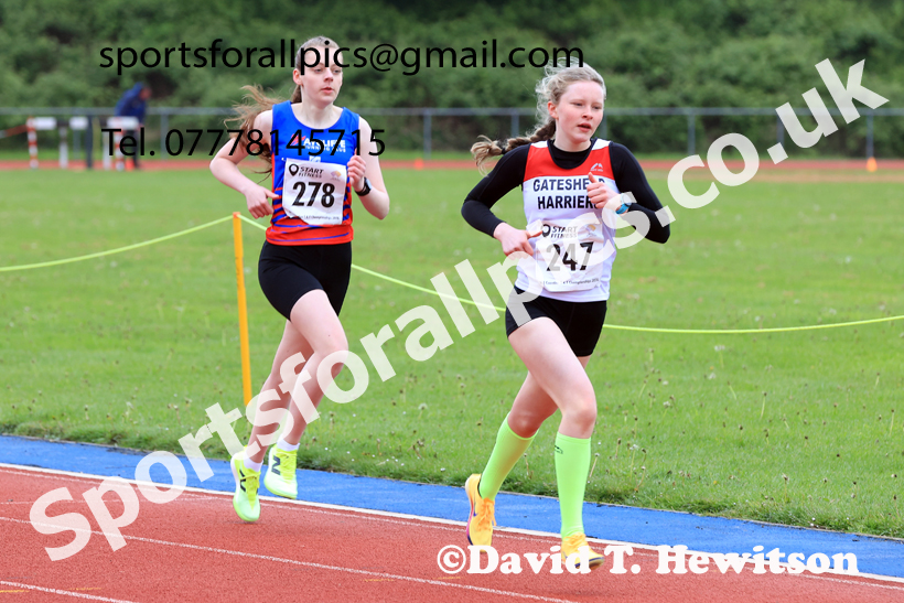 3000 metres, 2026 North Eastern Track and Field Champs, Shildon, County Durham. Photo: David T. Hewitson/Sports for All Pics